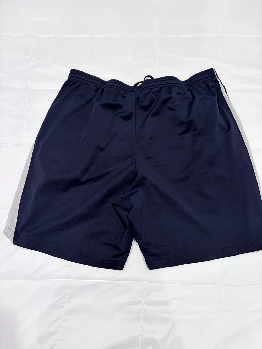 Under Armour Men's Navy Athletic Shorts with Gray Side Panels